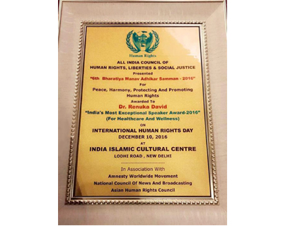 India’s Most Exceptional Speaker Award – 2016